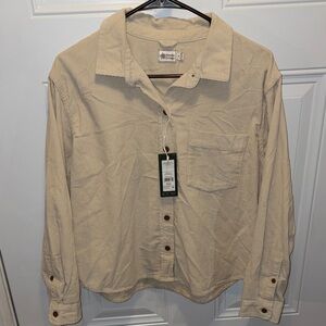 Alpine Design Women's Cream Button-Down Corduroy Shirt